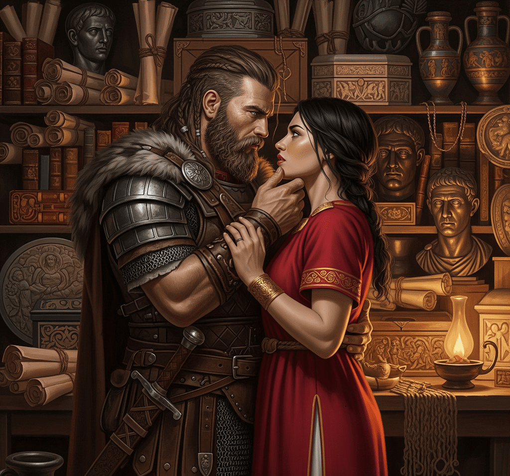 Historia de misterio de vikingos y romanos